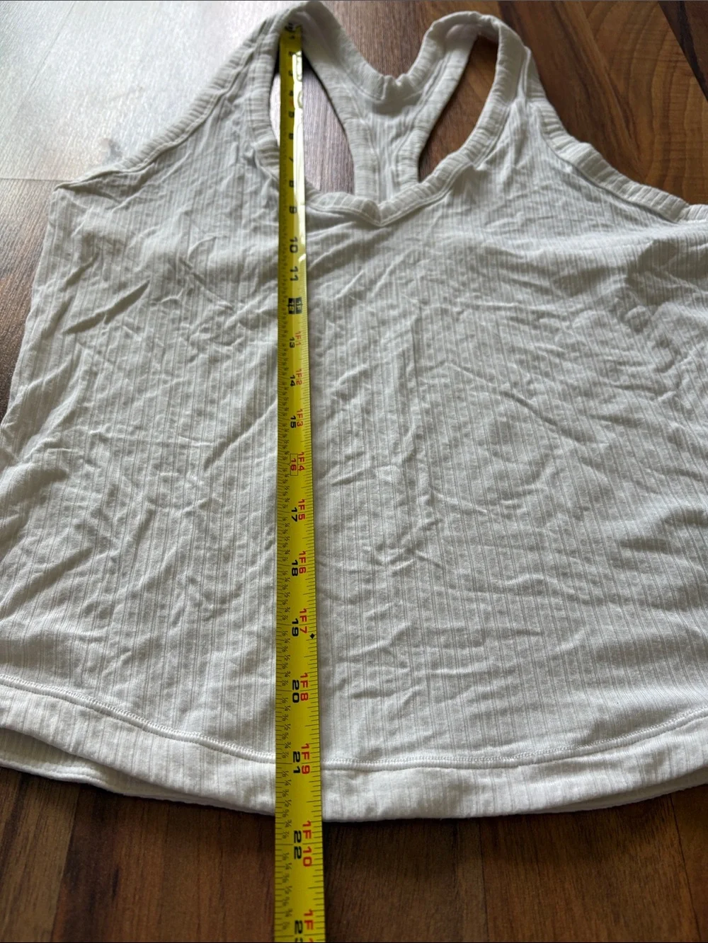Athleta White Ribbed Racerback Tank Size M - Picture 7 of 8